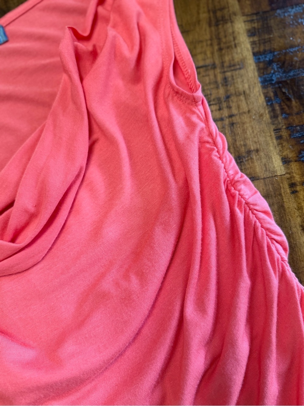 Urban Outfitters Coral Draped Cowl Neck Sleeveless Blouse - Picture 7 of 9